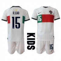 Koszulka piłkarska Portugalia Rafael Leao #15 Strój wyjazdowy dla dzieci MŚ 2022 tanio Krótki Rękaw (+ Krótkie spodenki)